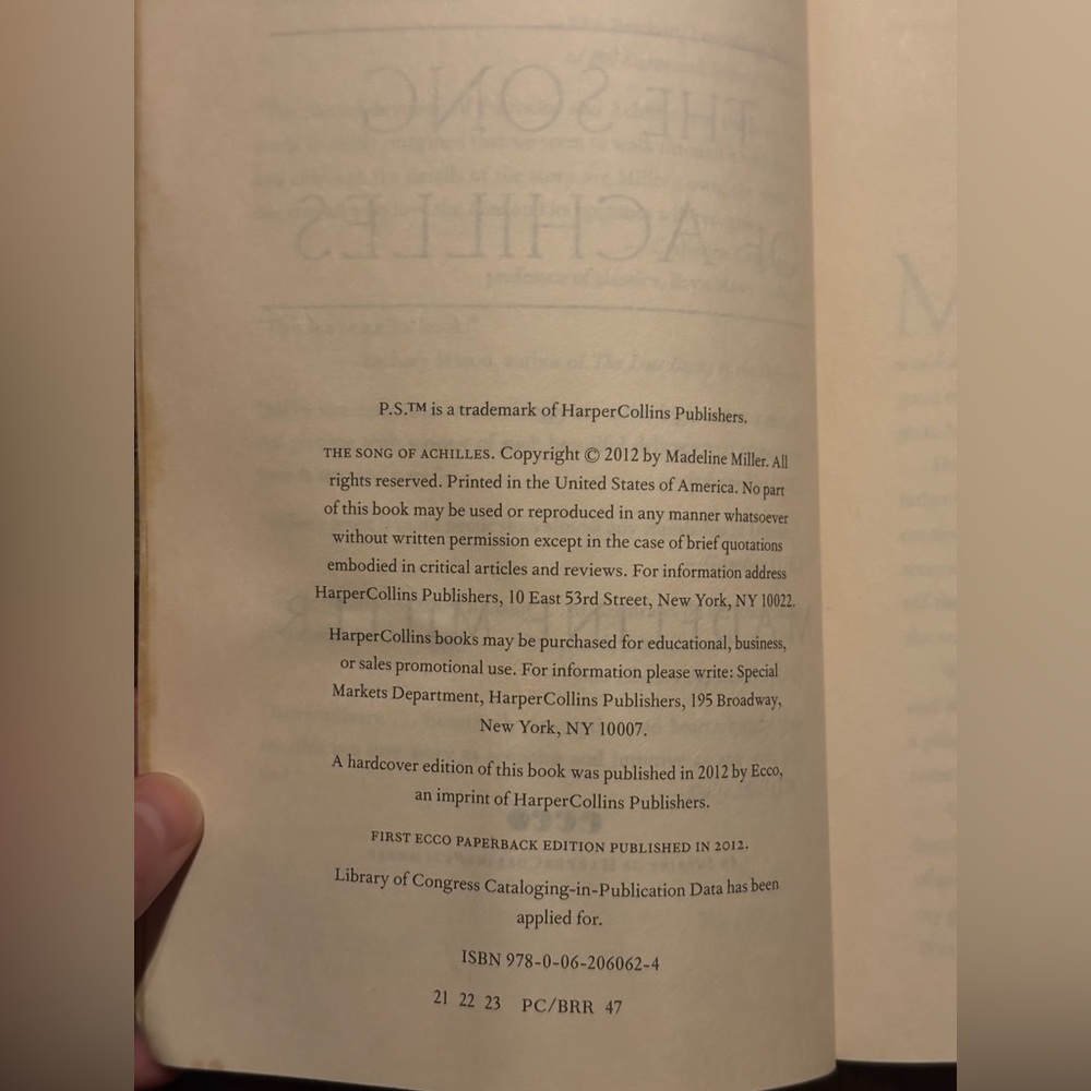 The Song of Achilles by Madeline Miller - Picture 4 of 4